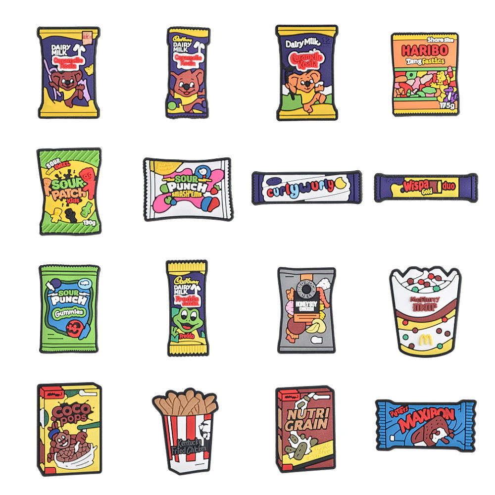 Food Snacks For Christmas - UK Fast Food Shoe Decoration Cartoon