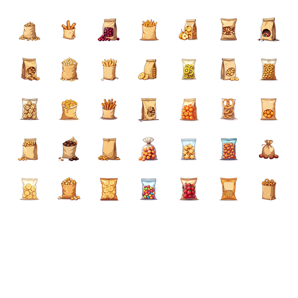 35pcs-100pcs Decals  crunchy S - đánh giá và giá Food Snacks Label