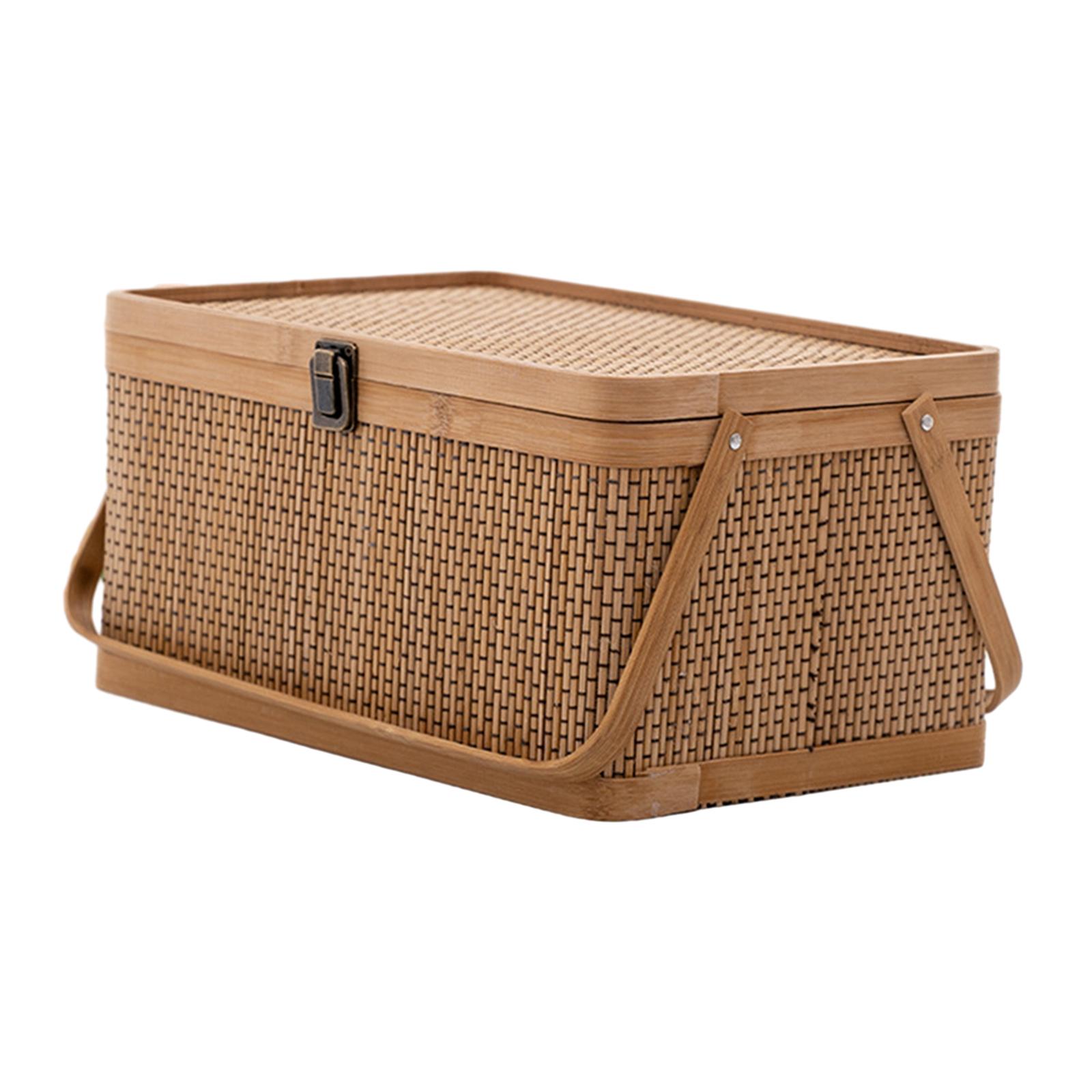Handcrafted Bamboo Picnic Bask - đánh giá và giá Food Snacks Hamper