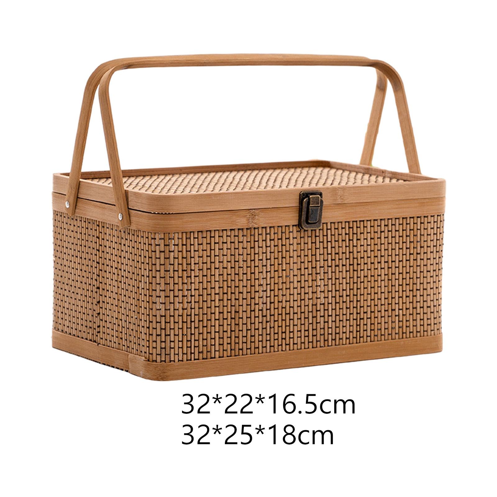 Handcrafted Bamboo Picnic Bask - đánh giá và giá Food Snacks Hamper