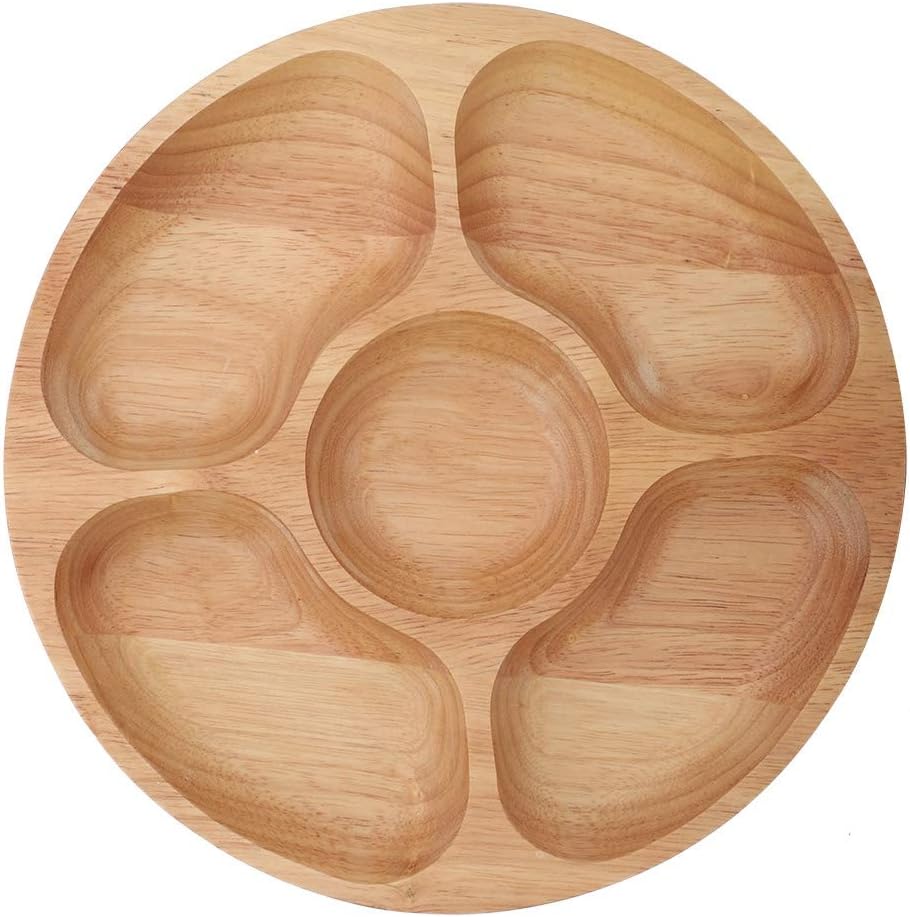 5 Sectional Tray, Wooden Divid - đánh giá và giá Food Platter Snacks