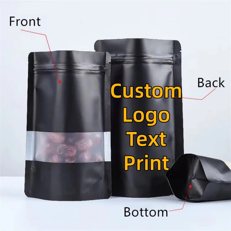 100PCS Stand-up Matte Black Al - đánh giá và giá Food Snacks For Christmas