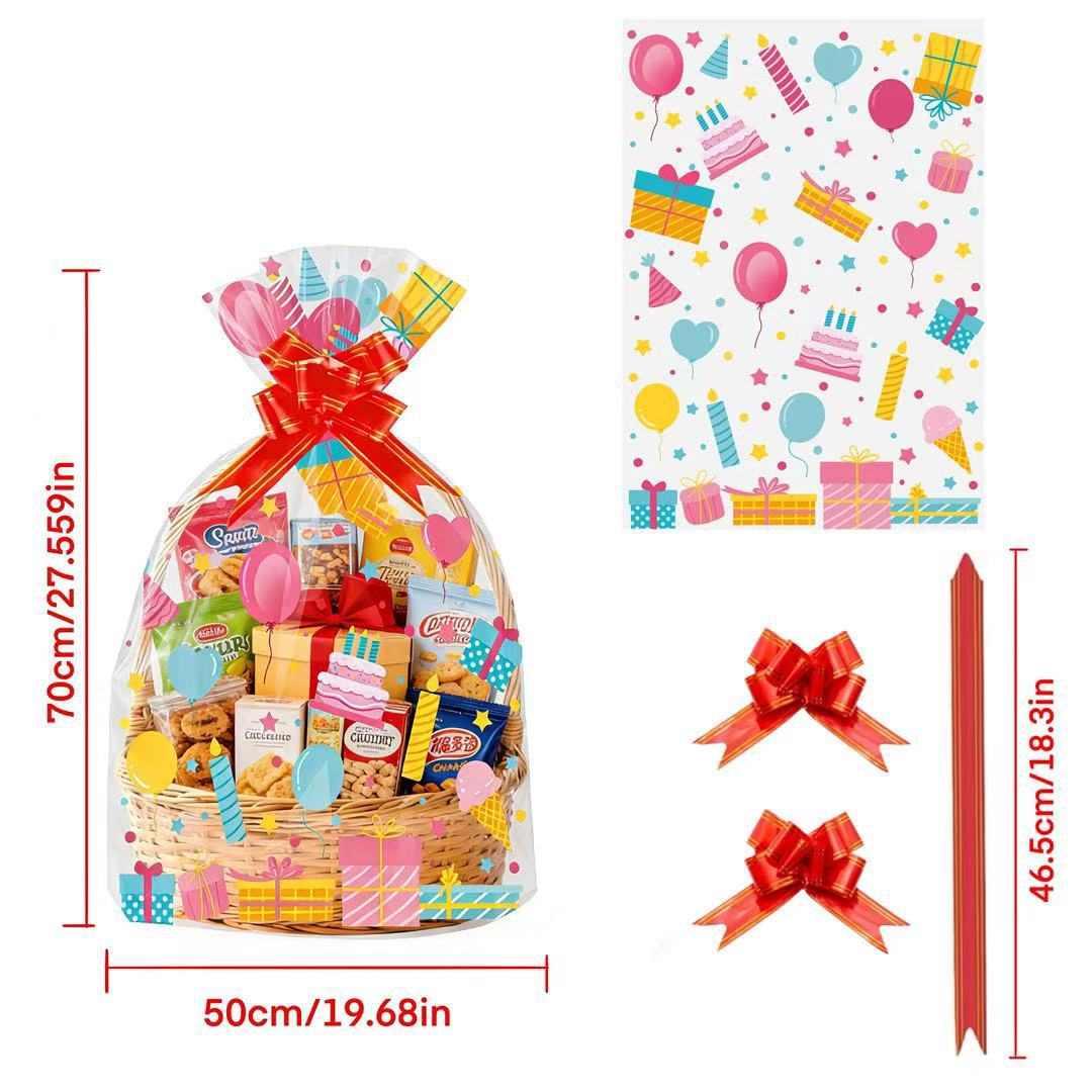 20pcs Birthday Print Clear OPP - đánh giá và giá Food Snacks Hamper