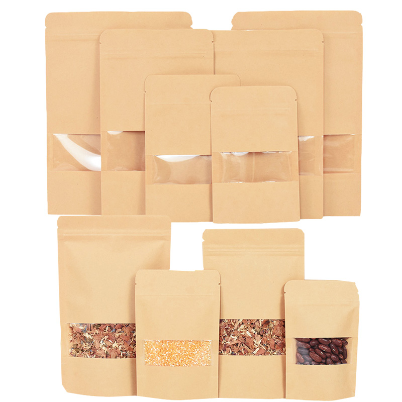 20/50pcs Kraft Paper Zip Lock  - đánh giá và giá Food Snacks For Christmas