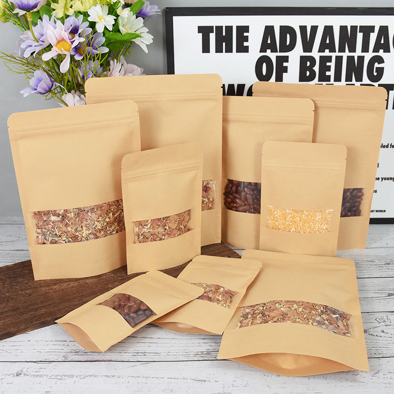 20/50pcs Kraft Paper Zip Lock  - đánh giá và giá Food Snacks For Christmas