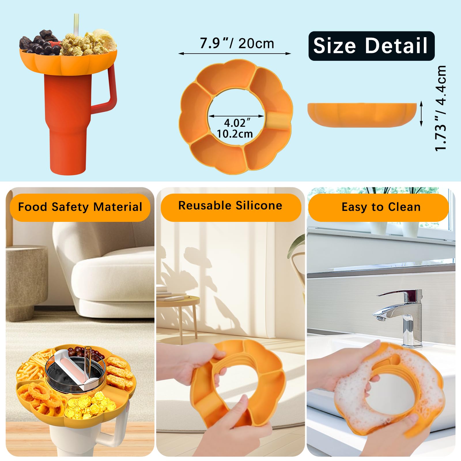 Reusable Silicone Snack Platte - đánh giá và giá Food Platter Snacks