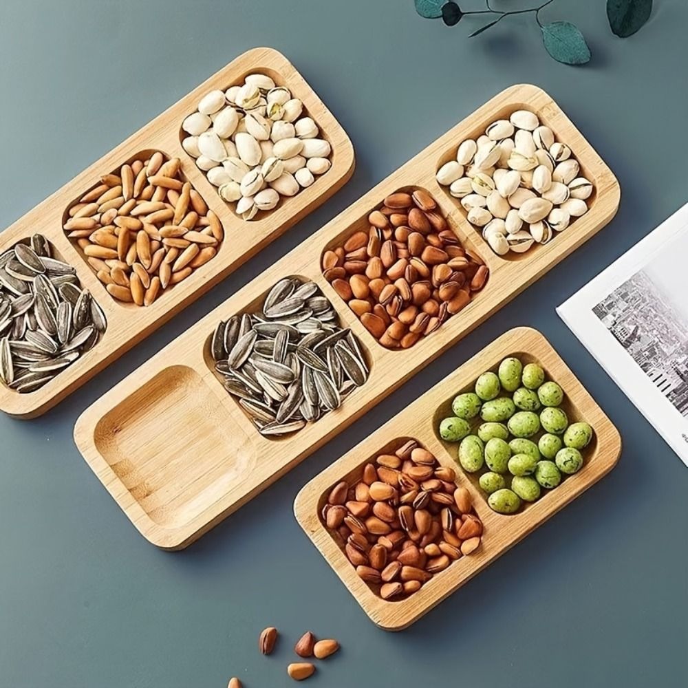 Natural Bamboo Divided Snack S - đánh giá và giá Food Platter Snacks