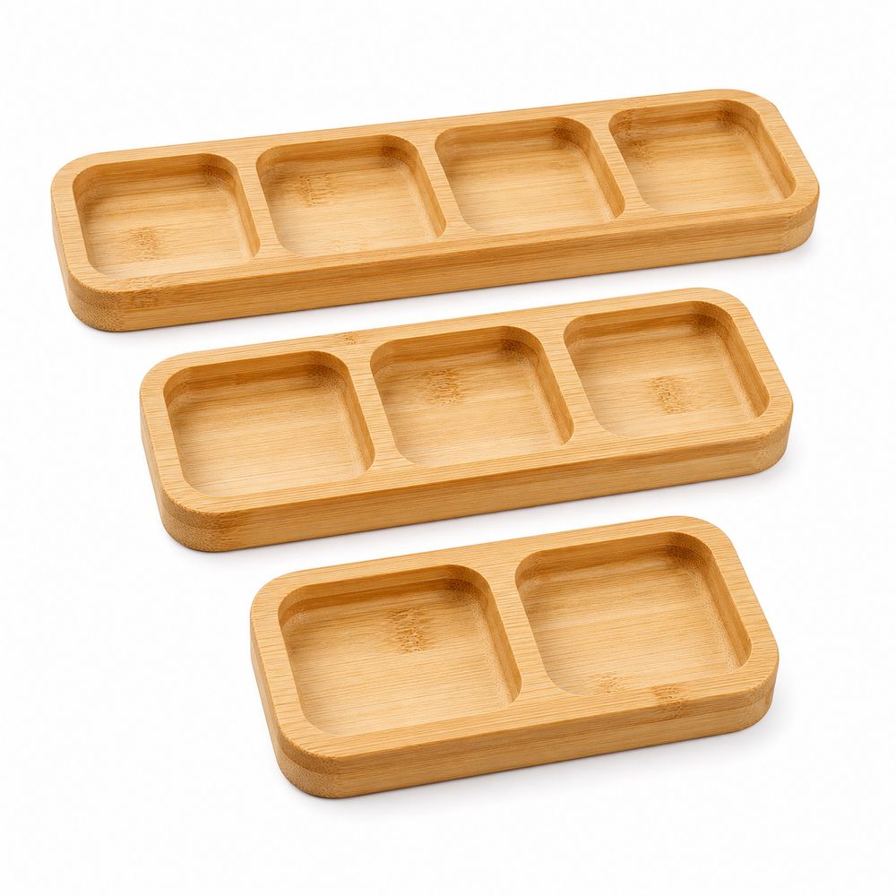 Natural Bamboo Divided Snack S - đánh giá và giá Food Platter Snacks