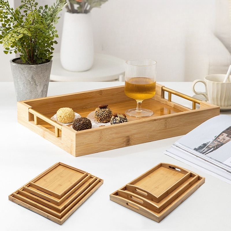 Natural Bamboo Serving Tray Se - đánh giá và giá Food Platter Snacks