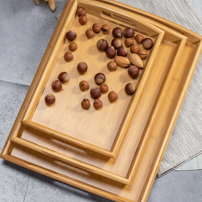 Natural Bamboo Serving Tray Se - đánh giá và giá Food Platter Snacks