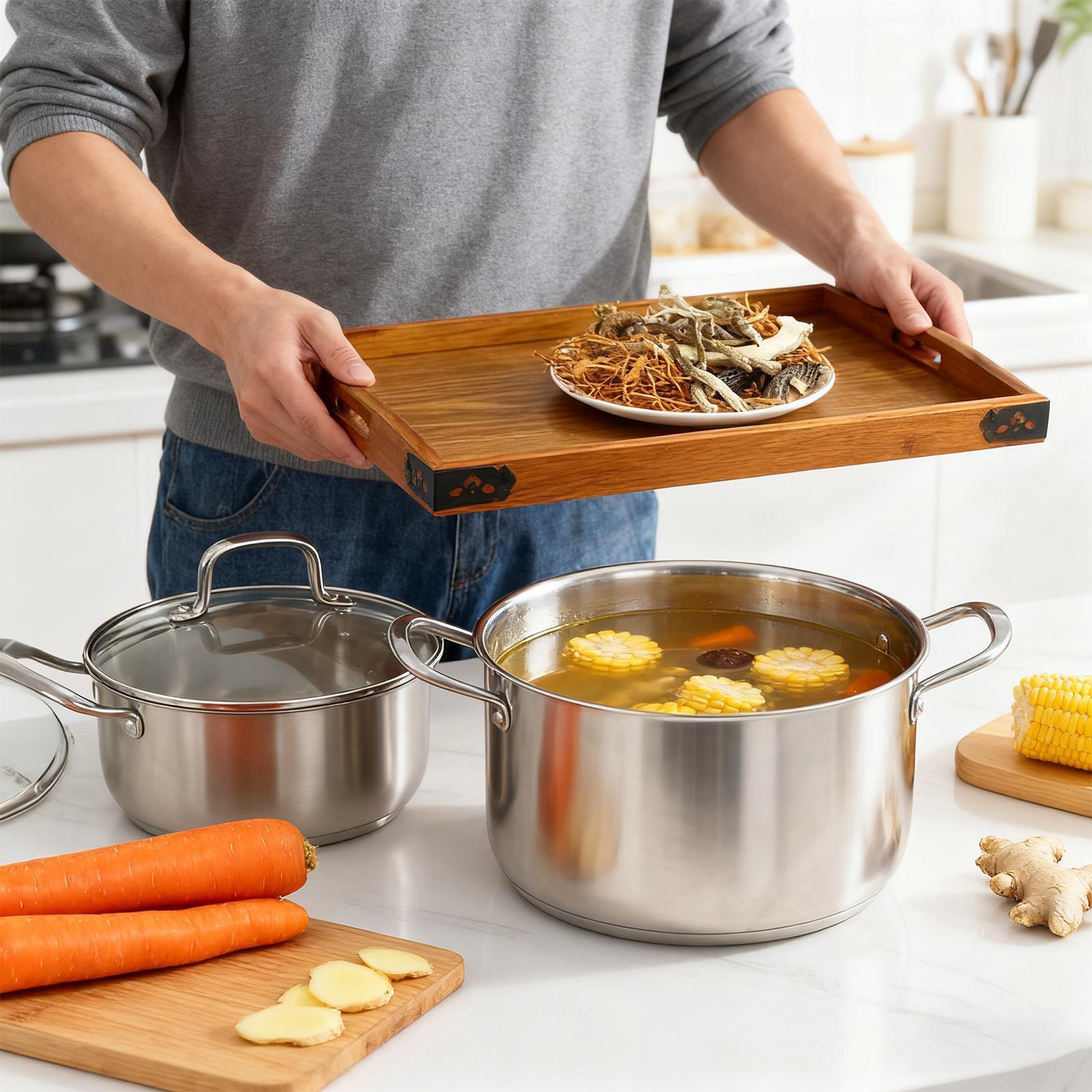 Wooden Serving Tray with Handl - đánh giá và giá Food Platter Snacks